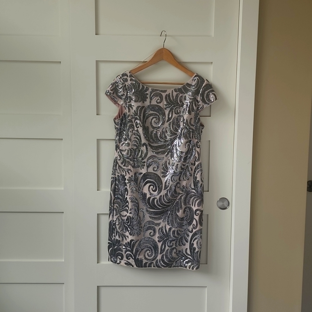 Adriana Papell Sequin Cocktail Dress - Picture 3 of 6